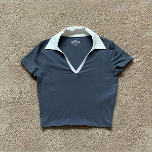 Hollister Small Collared V-Neck T-Shirt